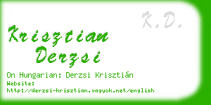 krisztian derzsi business card